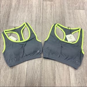 NIKIBIKI Gray & Neon Yellow Racer Back Spo…